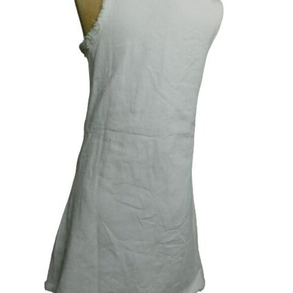 Sage The Label Size S Small Off White Distressed Denim Short Dress - Picture 3 of 3